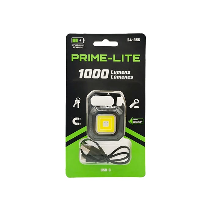 Lampe de poche à mousqueton rechargeable Primeline Tools 1000 lumens