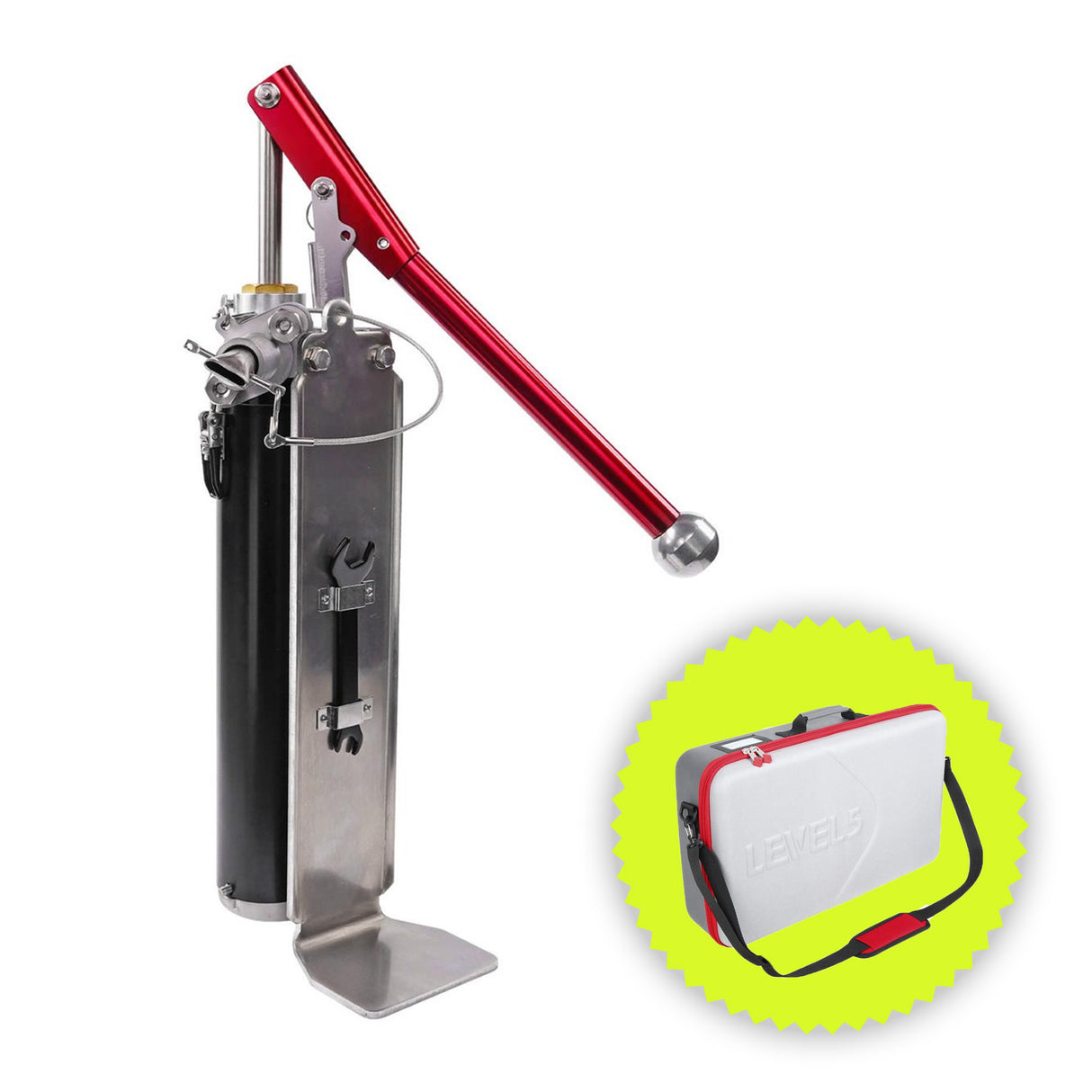Level 5 Compound Pump with Filler and Wrench with Bonus Storage Case