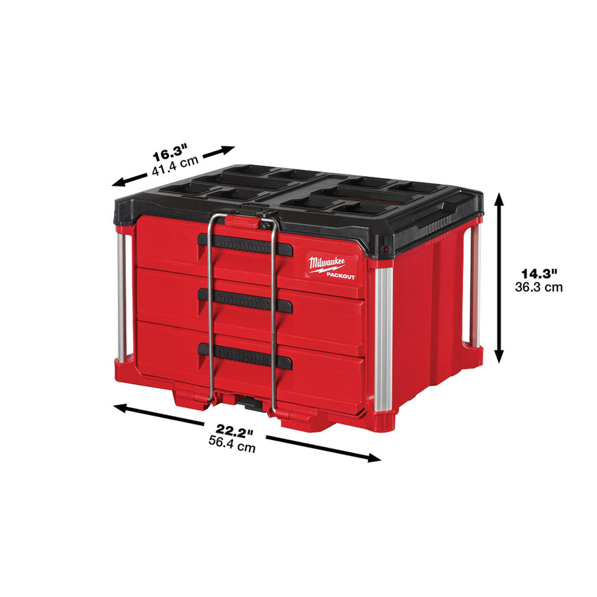 Milwaukee 48-22-8443 Boîte à outils 3 tiroirs PACKOUT