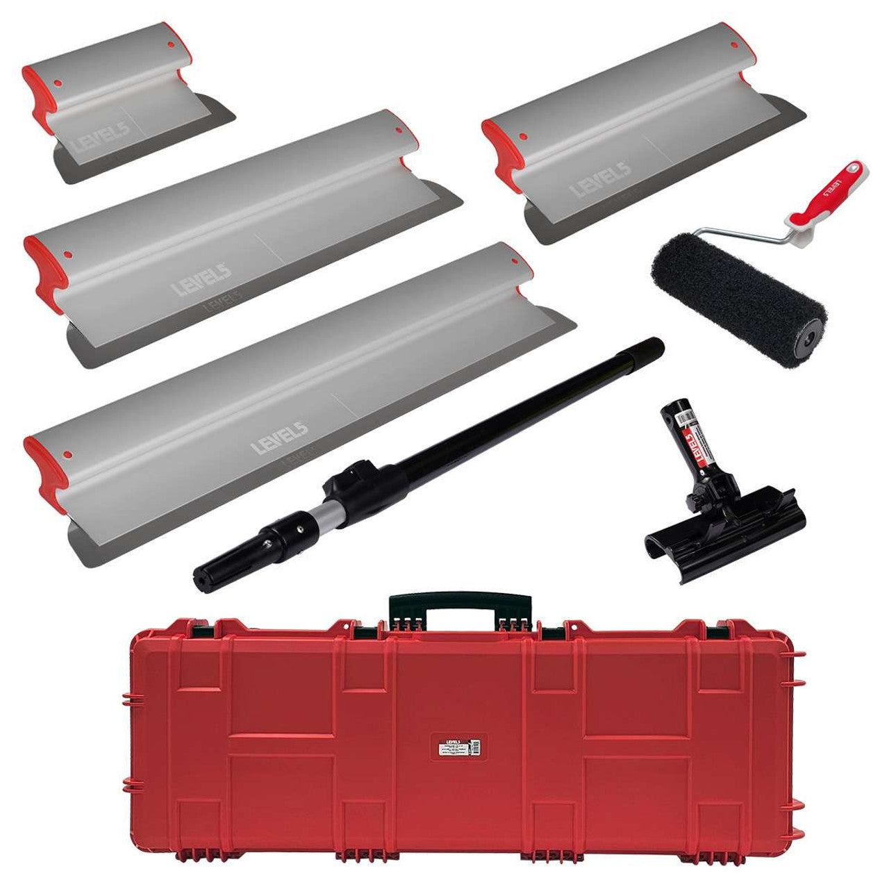 Level 5 Skimming Blade & Compound Roller Set - 10", 16", 24", 32" with Extendable Handle