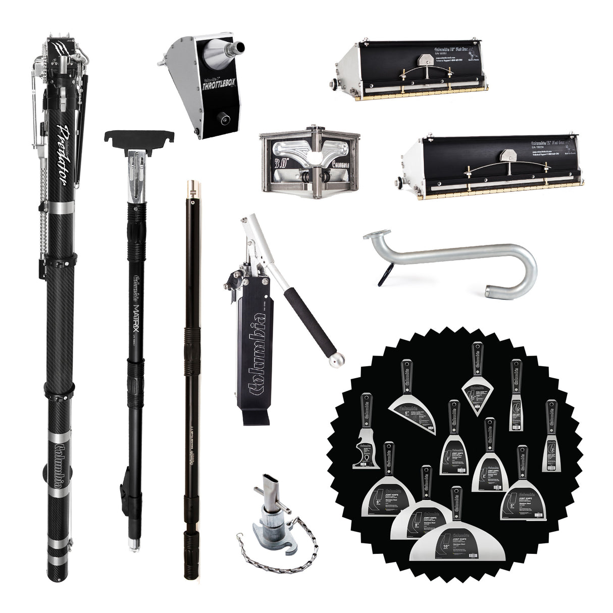 Columbia Full Taping Set with Carbon Fiber Taper with Bonus Hand Tool Set
