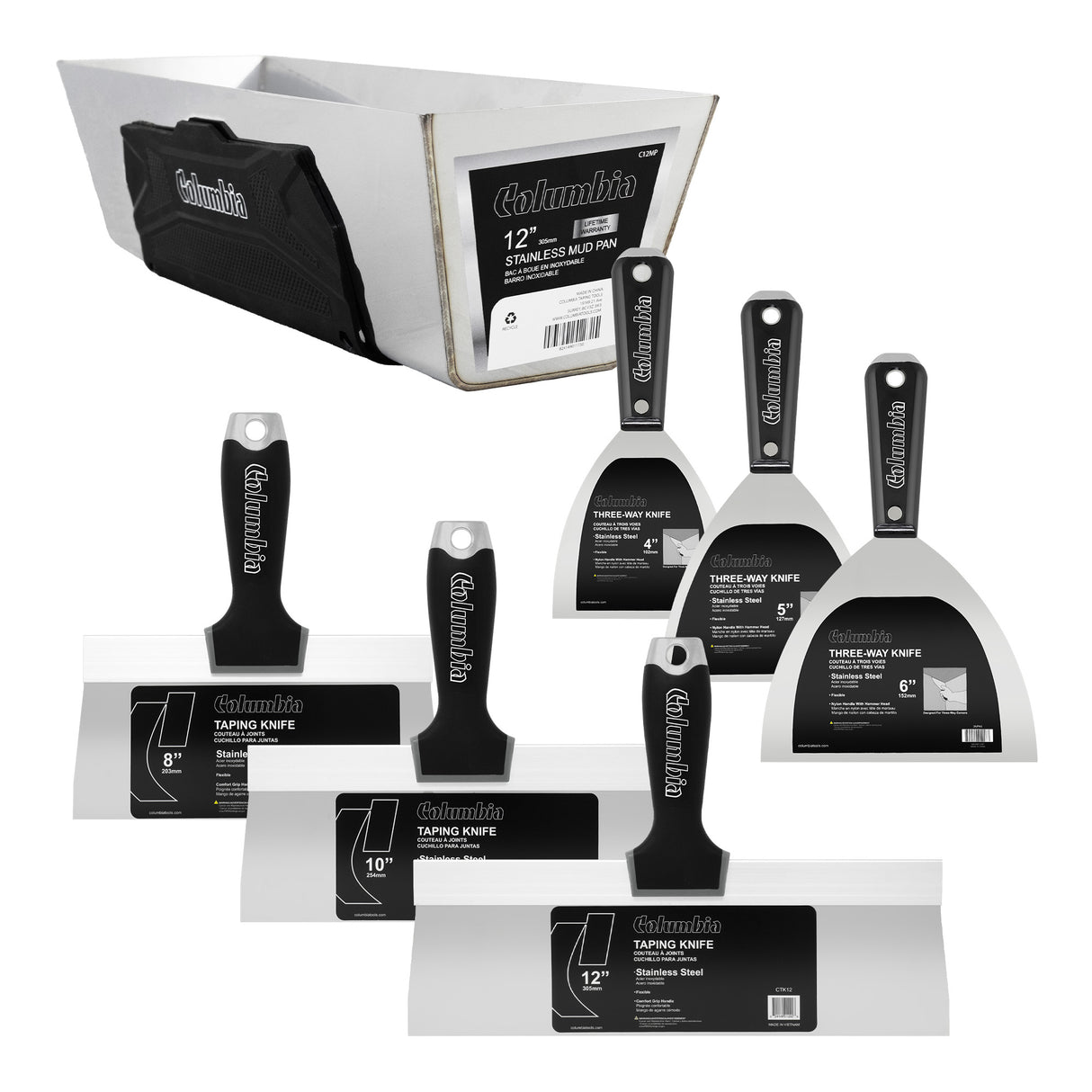 Juego completo de herramientas de encintado y lijado semiautomático Columbia con juego de herramientas manuales de regalo