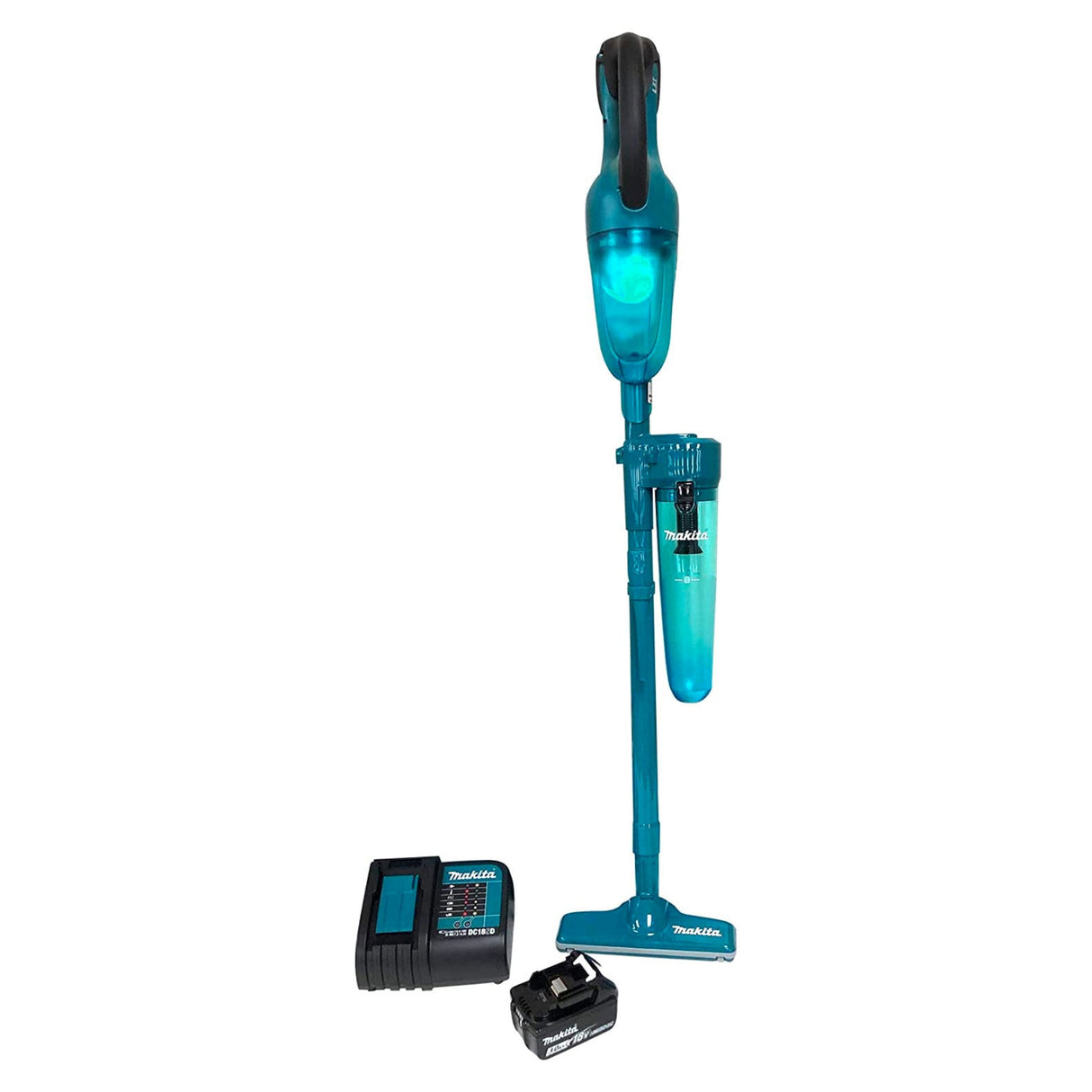 Makita DCL180SFX2 18V LXT Cordless 650ml Vacuum Cleaner w/Cyclone Attachment, Teal (3.0Ah Kit)