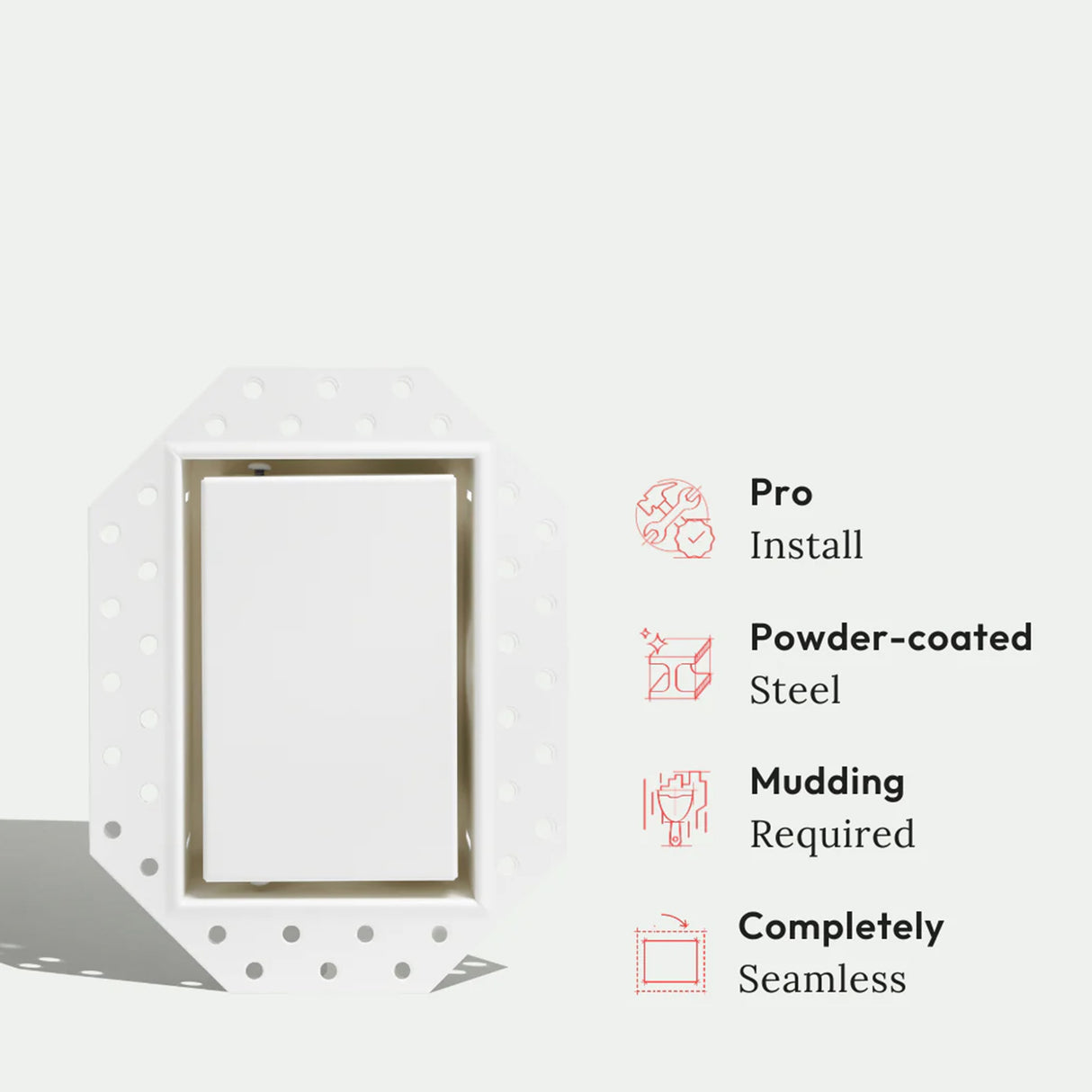 Fittes Drywall No-See Receptacle Mount [Luxe]