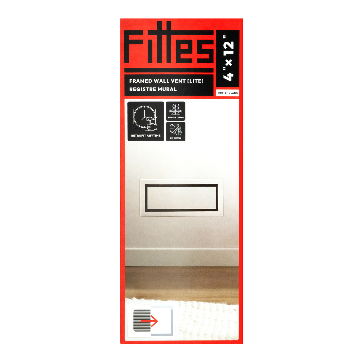 Grille de ventilation murale encadrée Aria Lite