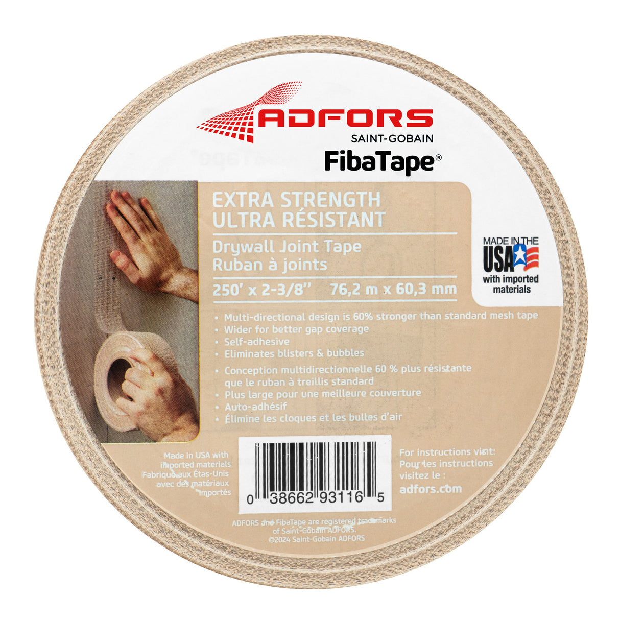 Adfors FibaTape Extra Strength Drywall Mesh Tape