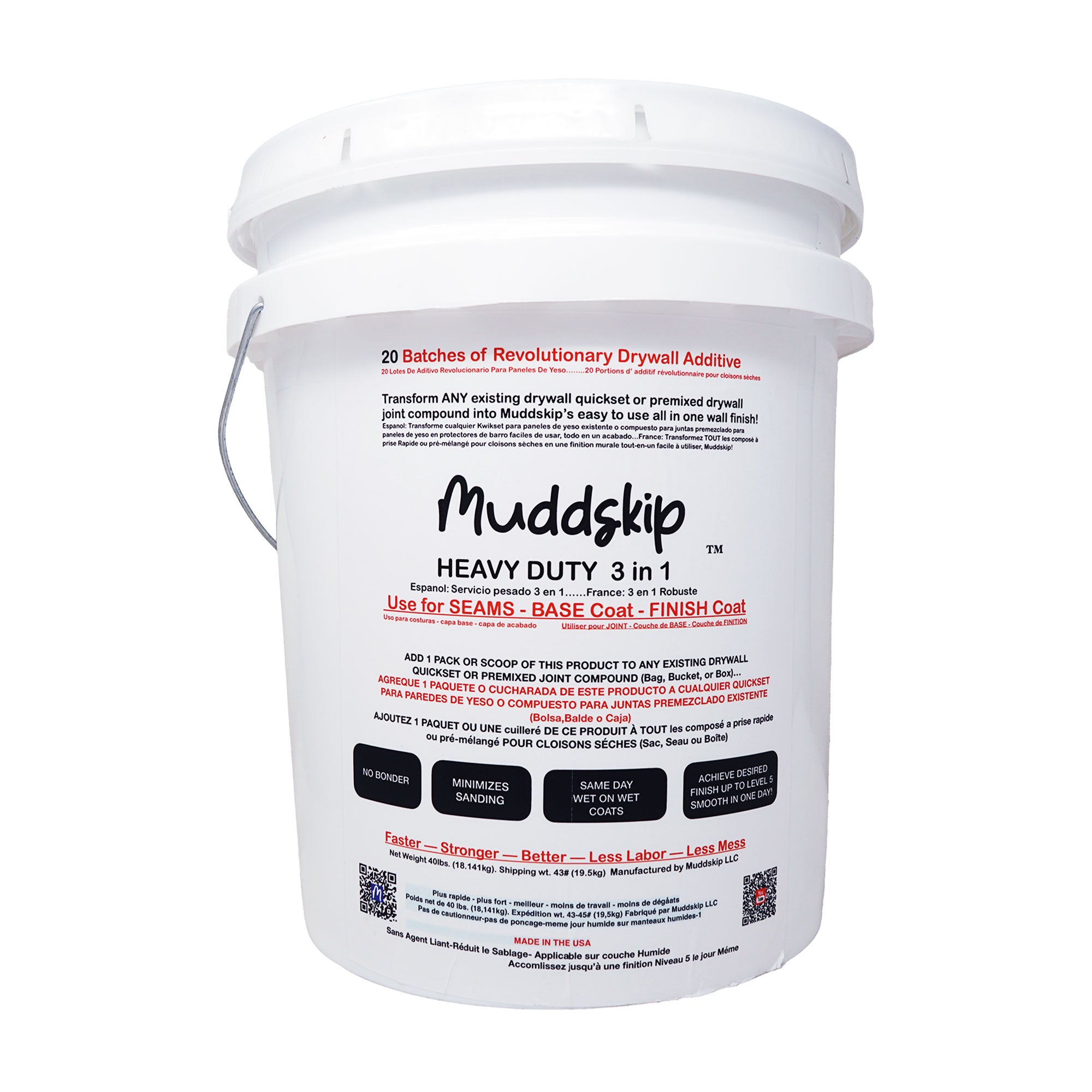 Muddskip Heavy Duty 3-in-1 Drywall Additive