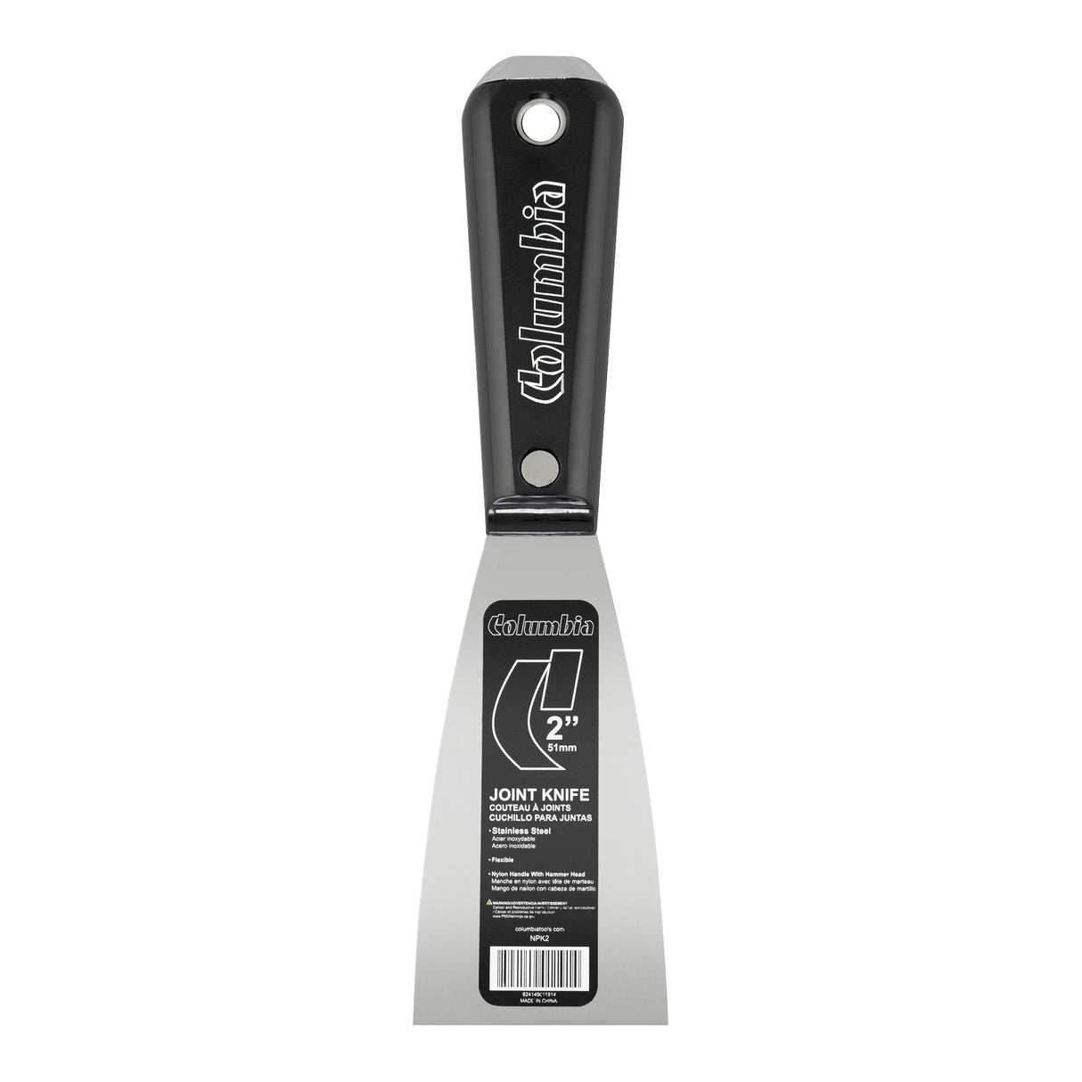 Columbia Stainless Steel Putty Knives with Nylon Handle