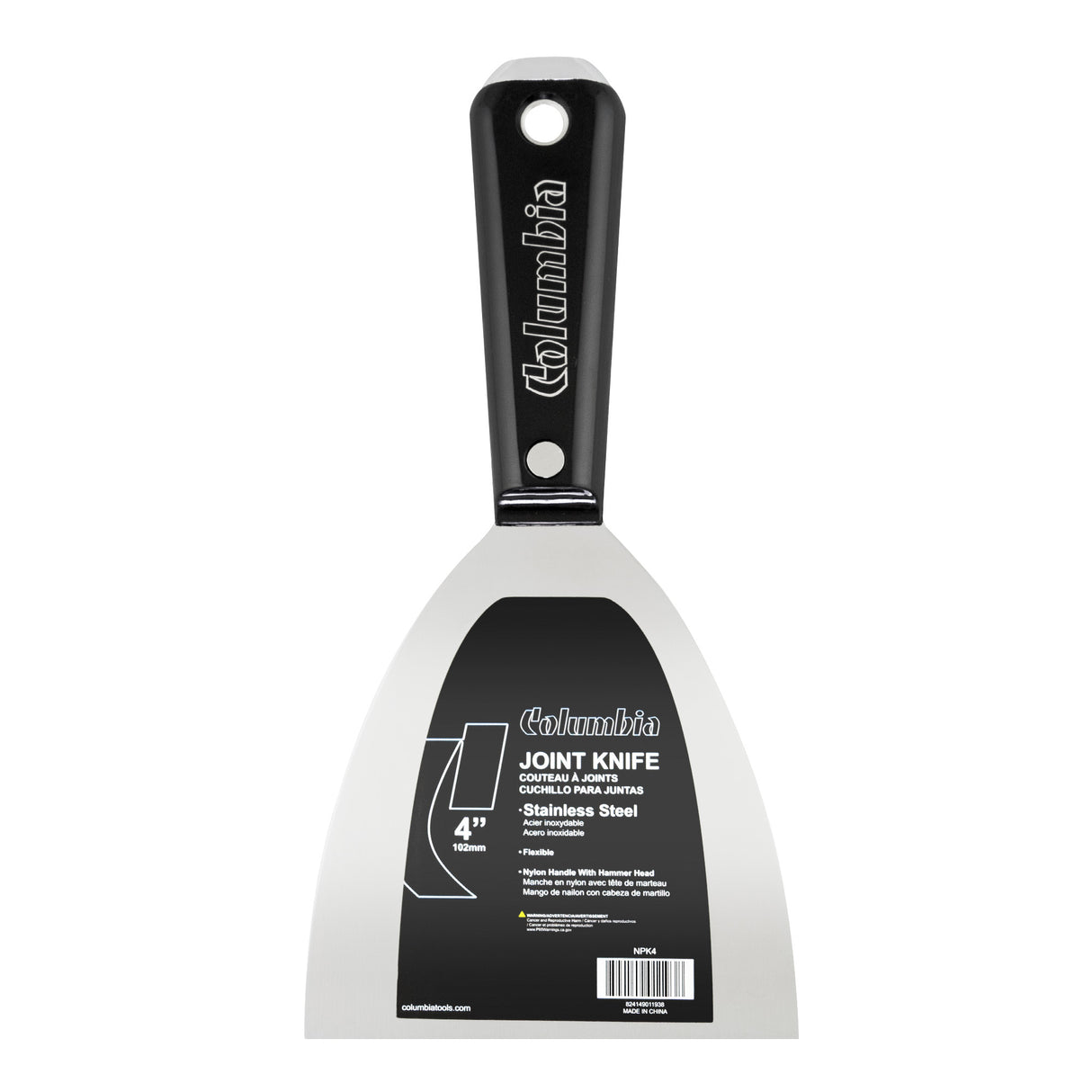 Columbia Stainless Steel Putty Knives with Nylon Handle