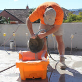 Bac de lavage et de filtration des déchets de la cuve à boues