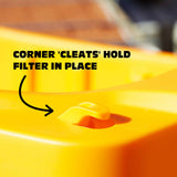 Bac de lavage et de filtration des déchets de la cuve à boues