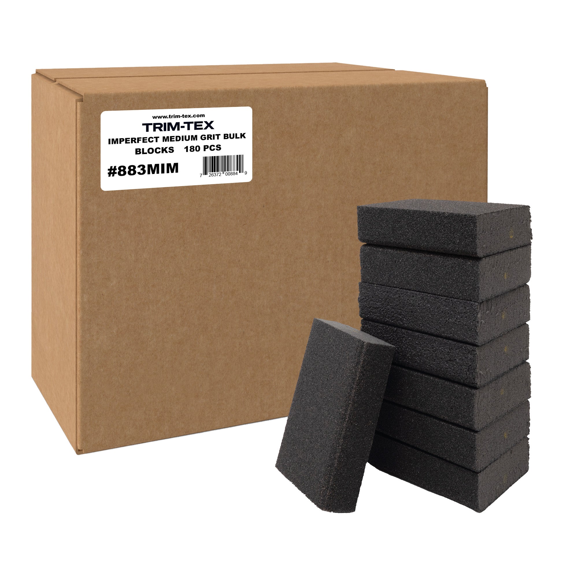 Éponges abrasives Trim-Tex – Bloc standard avec imperfections