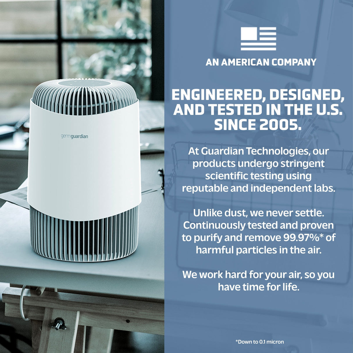 GermGuardian AC151 Compact Air Purifier with HEPA Filter, Odor Control & UV-C