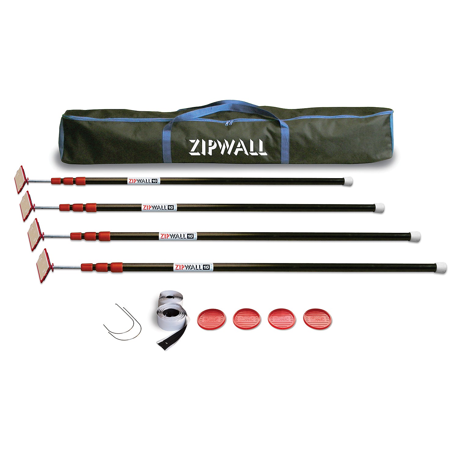 Kit de poste de 10' para barrera contra el polvo ZipWall® ZP4 ZipPole® (paquete de 4)