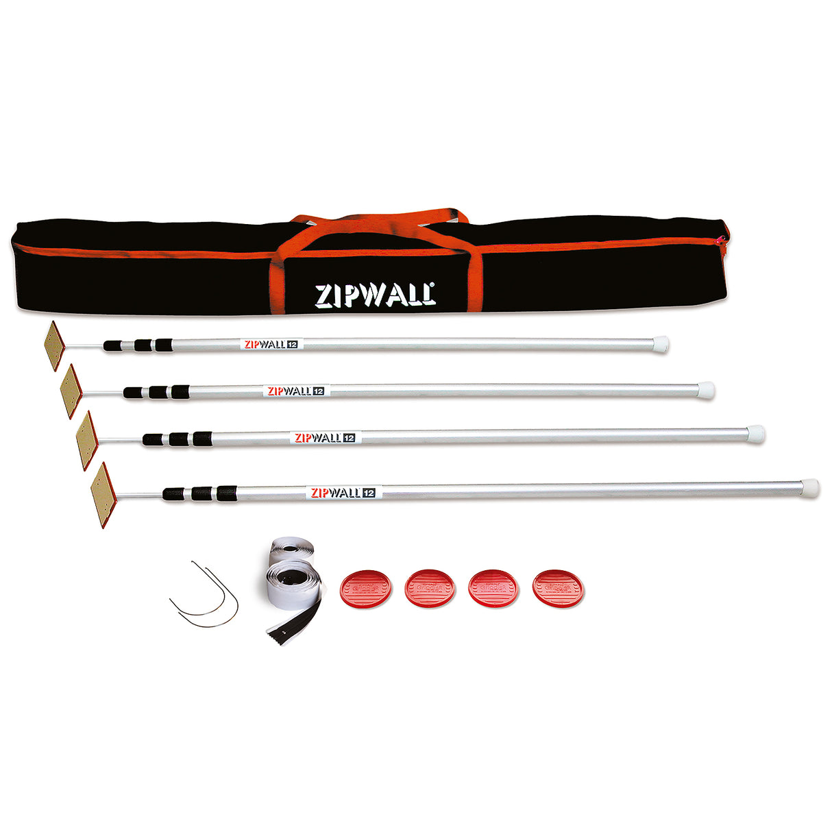 ZipWall® SLP4 Dust Barrier 12' Pole Kit - 4/Pack