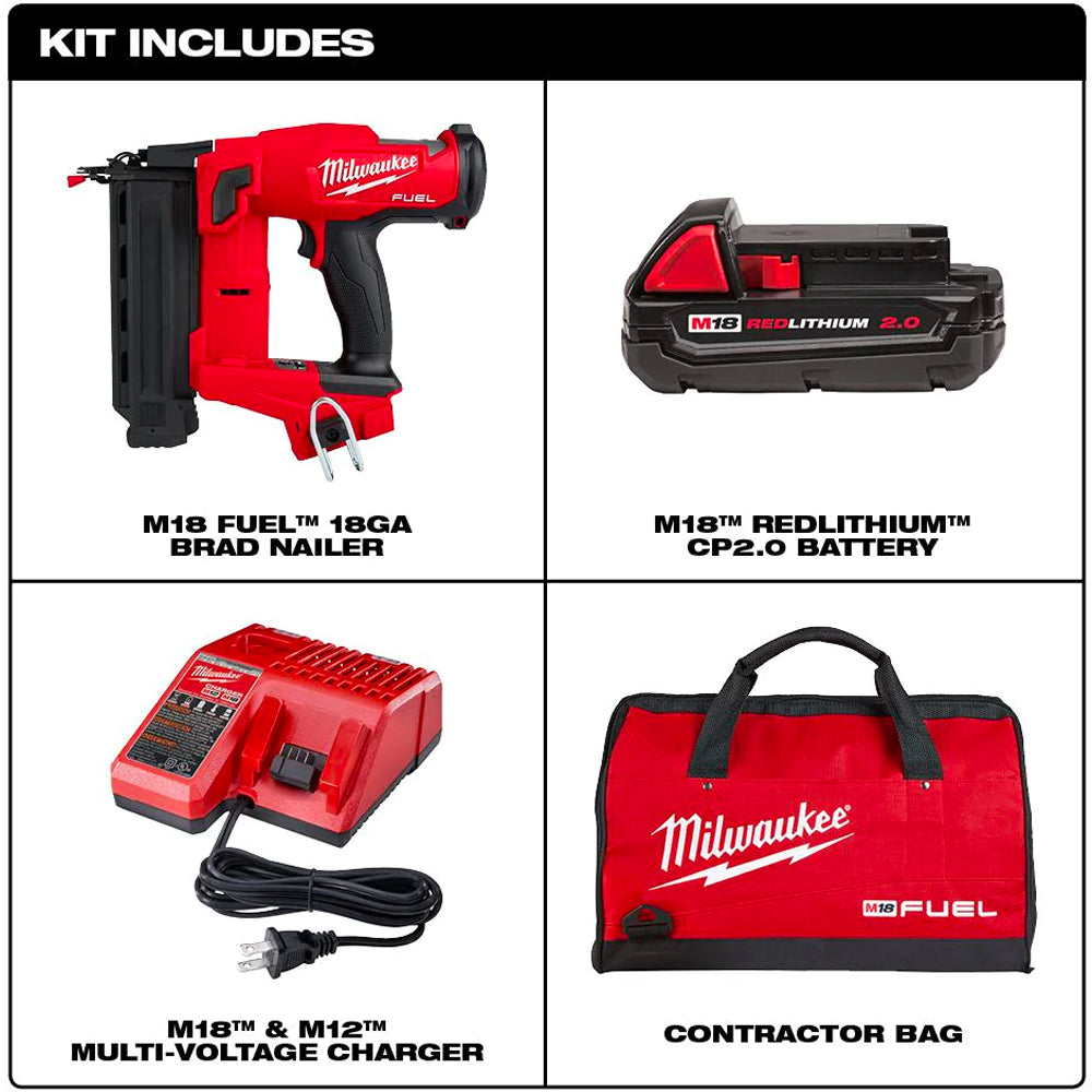 Milwaukee 2746-21CT M18 Fuel 18 Gauge Brad Nailer Kit