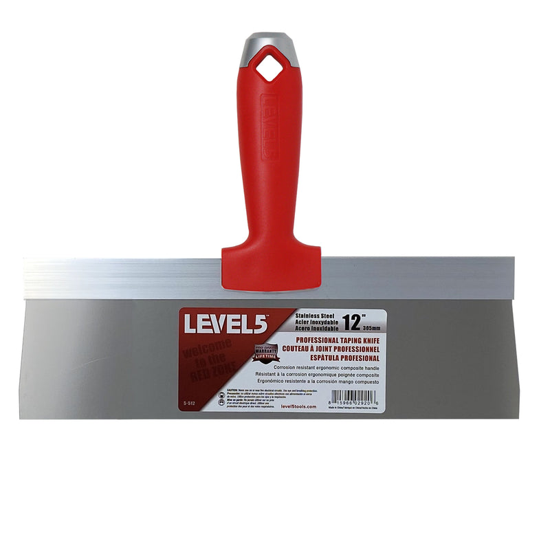 Level 5 Stainless Steel Taping Knife - Composite Handle 12" | 5-512
