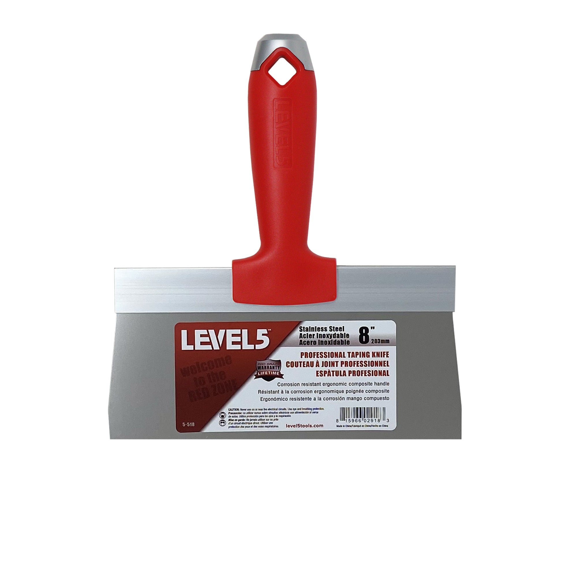 Level 5 Stainless Steel Taping Knife - Composite Handle 8" | 5-518