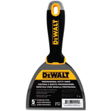 DeWalt Tools Cuchillo para masilla/acabado de acero inoxidable - Mango de agarre suave