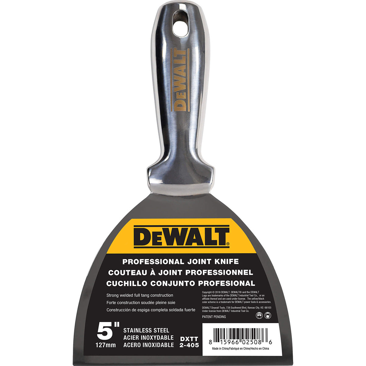 DeWalt One Piece Stainless Steel Putty Knives with Welded Handle