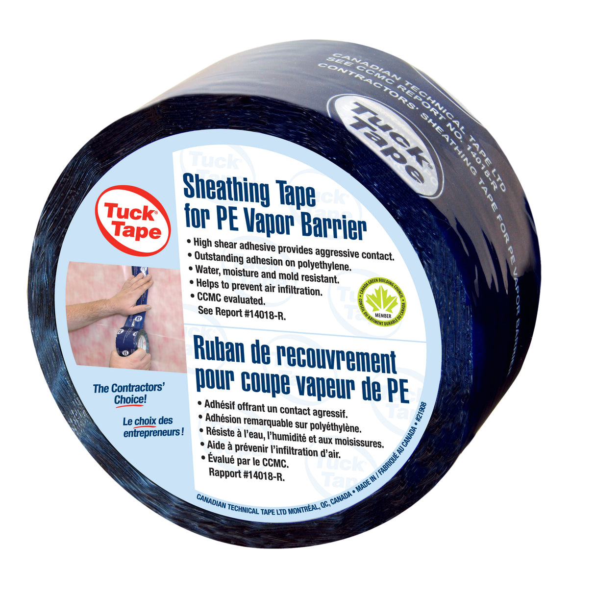 Tuck Tape Cinta de revestimiento azul 60 mm x 55 m