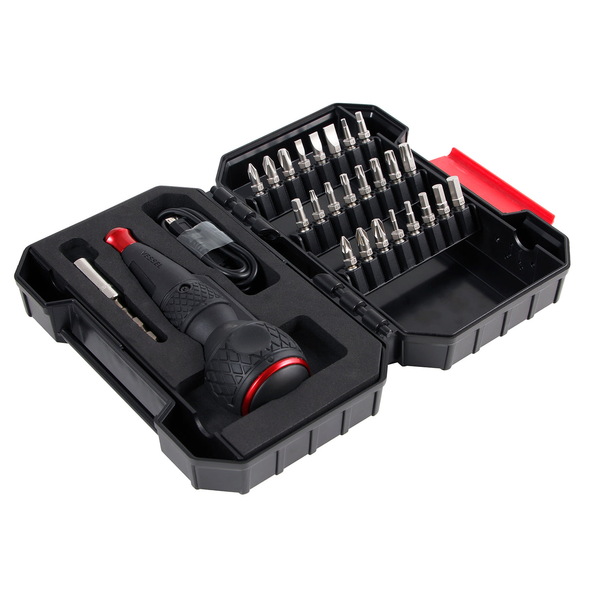 Vessel Rechargeable Ball Grip Screwdriver 220 USB Combo Kit