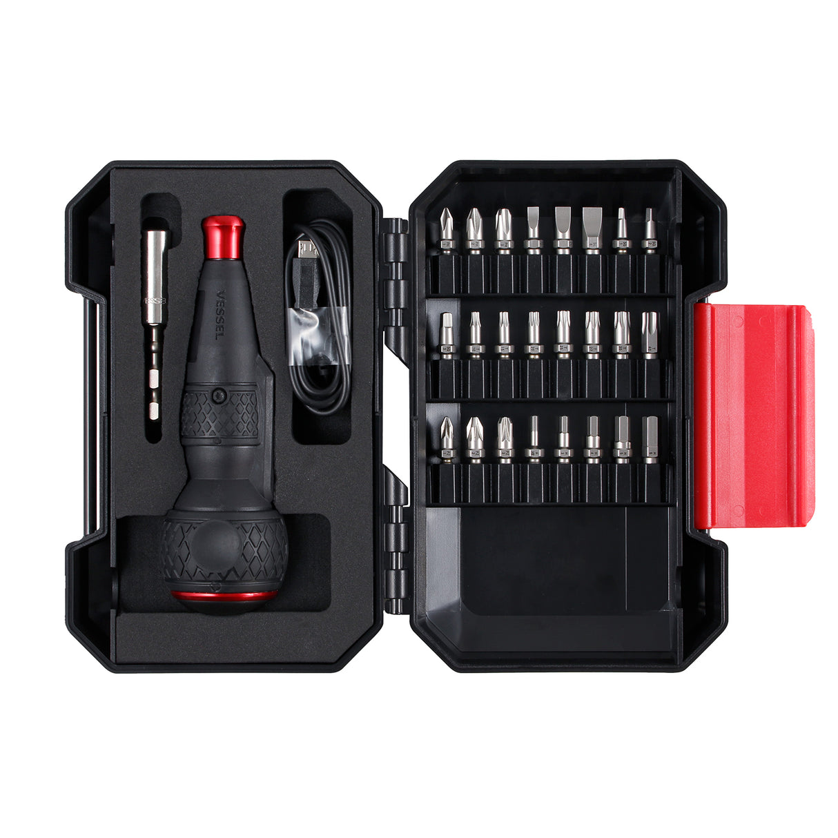 Vessel Rechargeable Ball Grip Screwdriver 220 USB Combo Kit