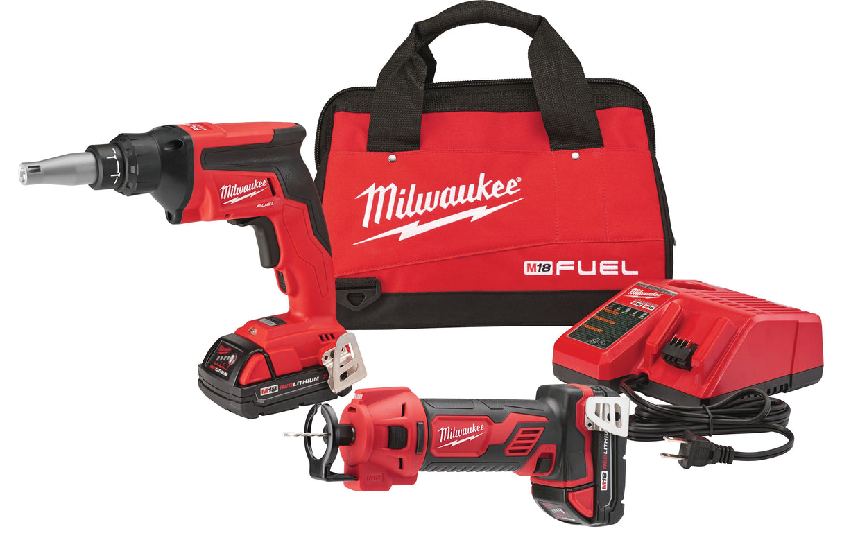 Milwaukee 2866-22CTP Drywall Gun Kit with Cutout Tool