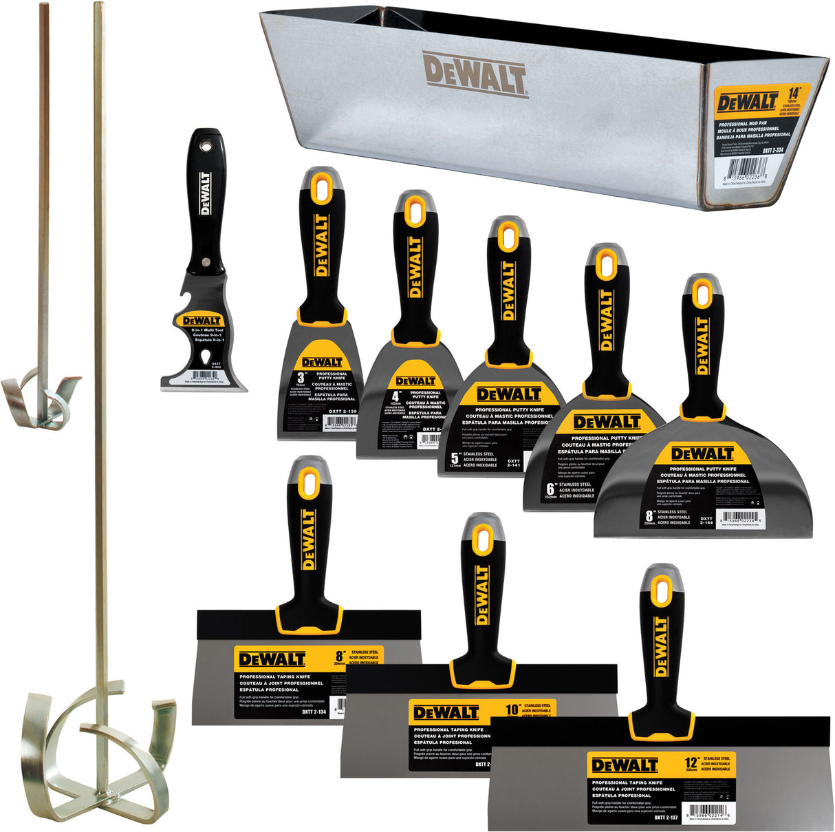 DeWalt Deluxe Ensemble d'outils à main en acier inoxydable DXTT-3-609