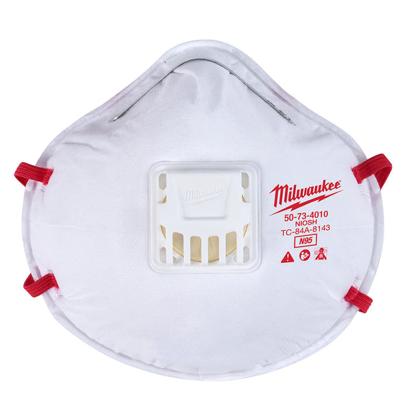 Mascarilla antipolvo con respirador con válvula Milwaukee N95