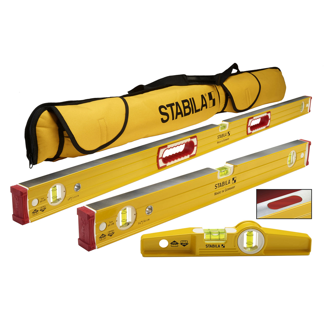 Stabila 48380 Type 96 M Magnetic 3 Level Set and Case