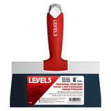 Level 5 8" Blue Steel Taping Knife w/ Soft Grip Handle | SKU #5-136