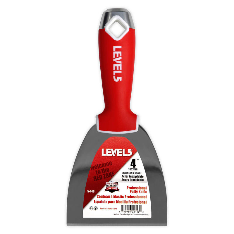 LEVEL5 4-INCH STAINLESS STEEL JOINT KNIFE | SOFT GRIP | 5-140