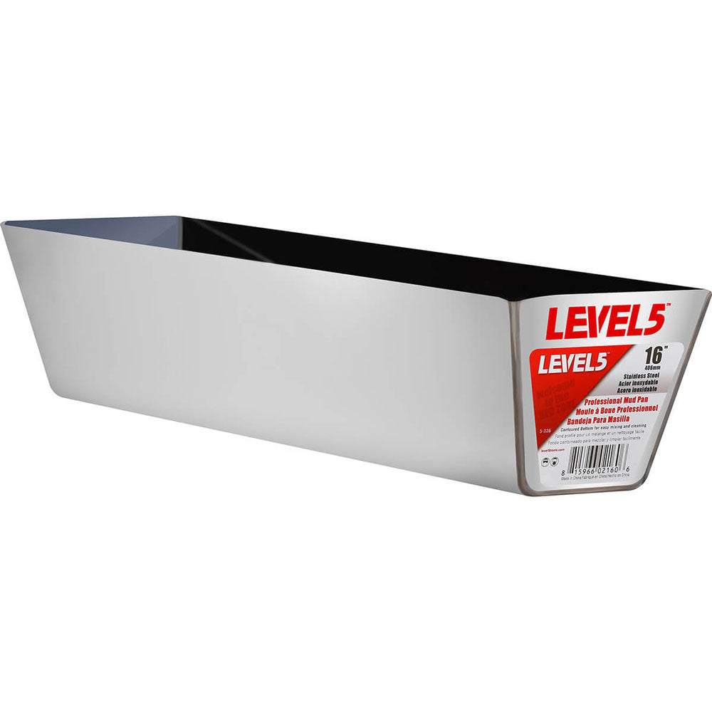 Level 5 16" Stainless Steel Mud Pan | SKU #5-336
