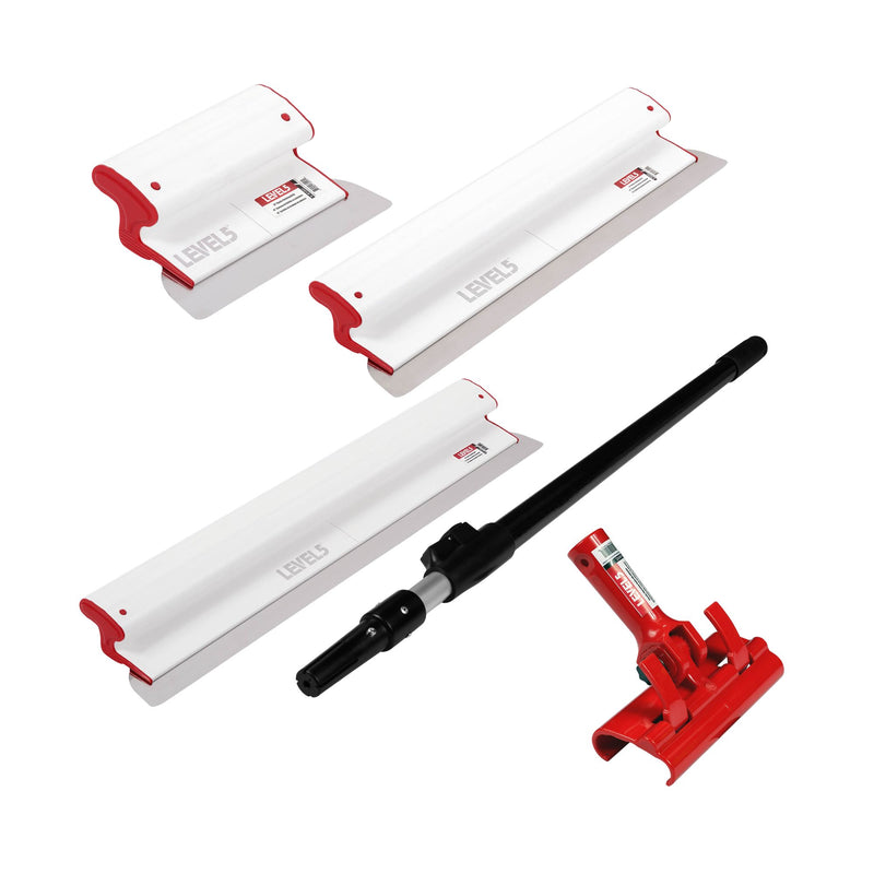 Level 5 Skimming Blade Set - 10", 24", 32" with Extendable Handle & Adapter 5-441C