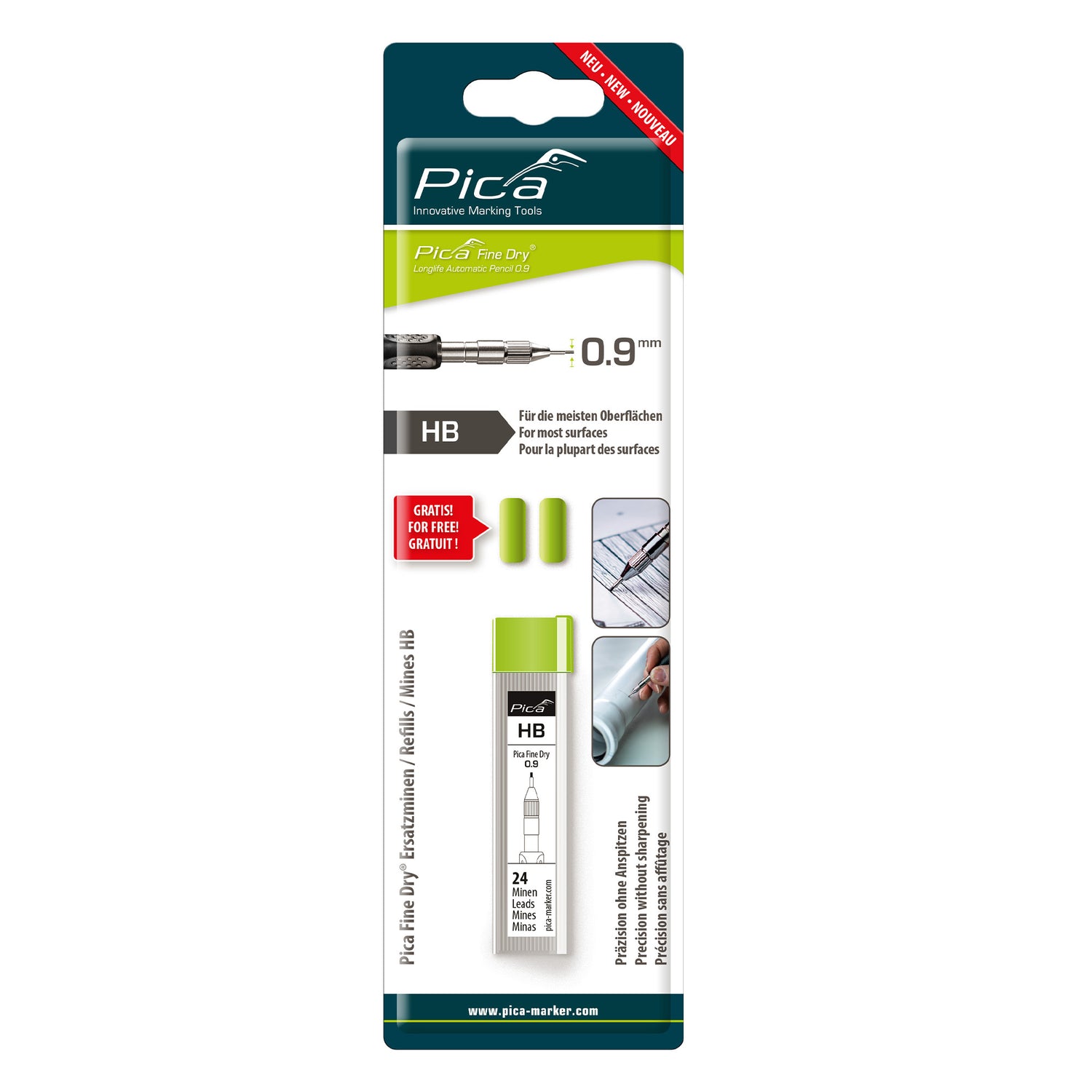 Pica Fine Dry Graphite Refill Leads