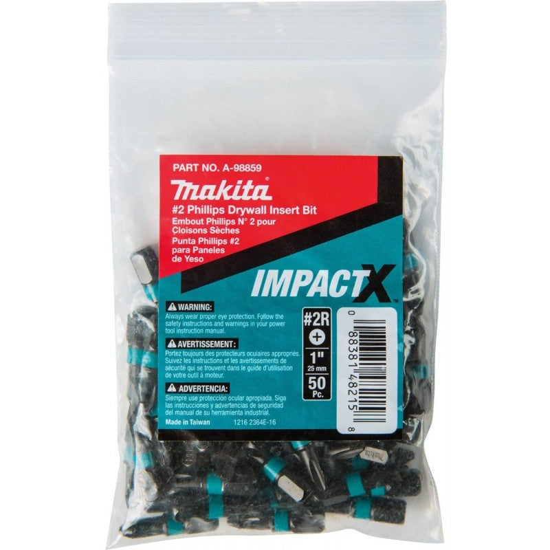 Makita ImpactX #2 puntas de broca Phillips (paquete de 50)