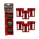 StealthMounts Battery Mounts for Milwaukee M18 - Red - 6 Pack BM-MW18-RED-6