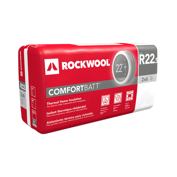 Aislamiento con montantes de acero Rockwool Comfortbatt R22.5