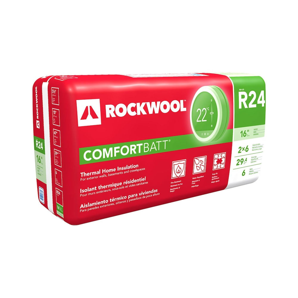Isolation de montants en bois Rockwool Comfortbatt R24