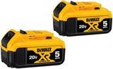 Paquete de 2 baterías de iones de litio DeWalt DCB205-2 20V Max Premium XR 5.0Ah