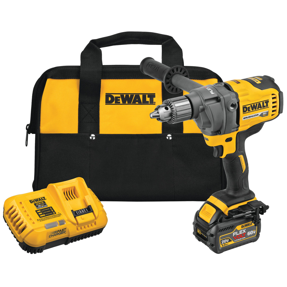 DeWalt DCD130T1 Mélangeur/perceuse 60 V MAX avec système d'embrayage électronique