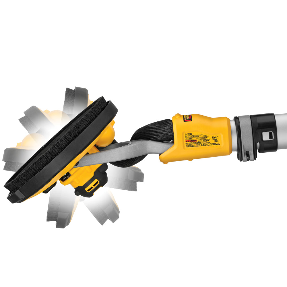 Lijadora de paneles de yeso inalámbrica DeWalt DCE800P2 20V Max con cargador y paquete combinado de dos baterías