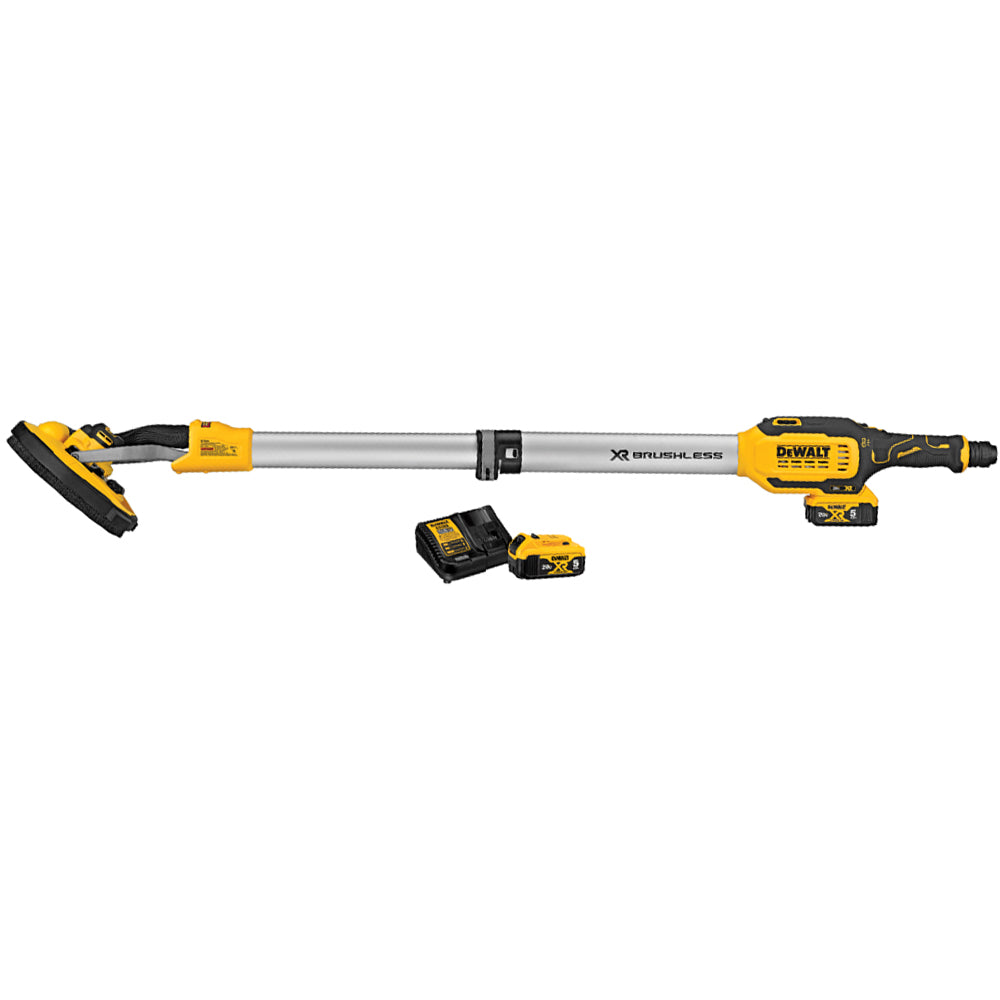 Lijadora de paneles de yeso inalámbrica DeWalt DCE800P2 20V Max con cargador y paquete combinado de dos baterías