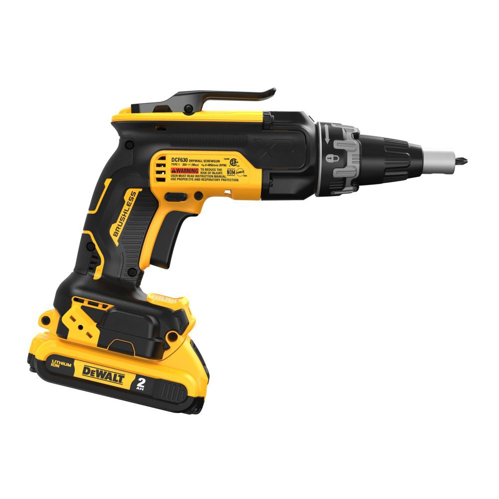 DeWalt DCF630D2 Kit de pistolet à vis sans balais pour cloison sèche 20 V MAX XR