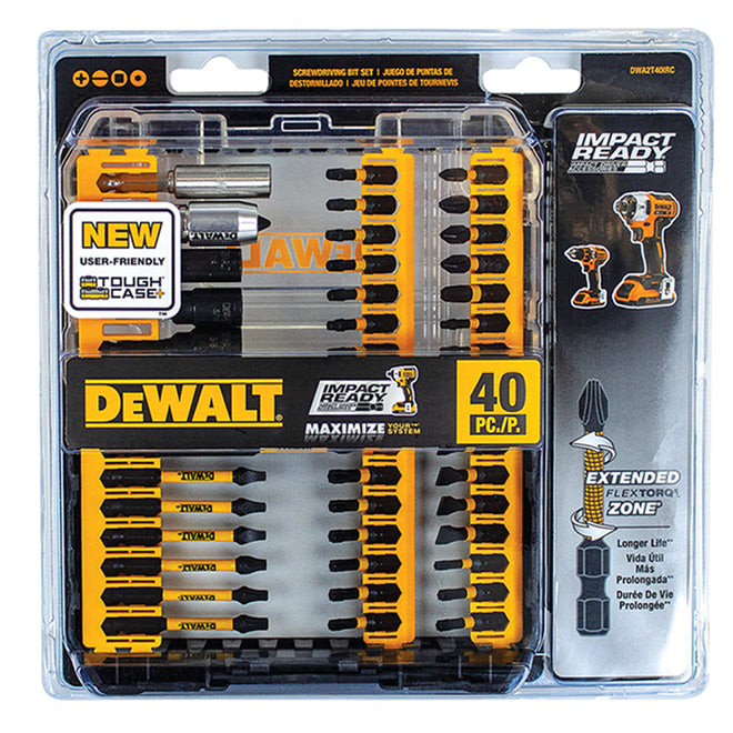 Juego de puntas de destornillador DeWalt FlexTorq Impact Ready de 40 piezas