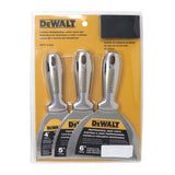 Juego de cuchillos para juntas de acero inoxidable profesional DeWalt con empuñaduras DXTT-3-203