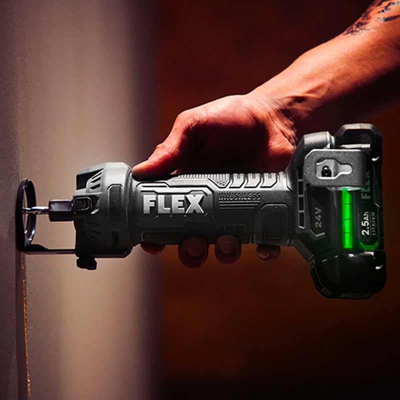 Flex FXM203-2A Brushless Drywall Screw Gun with Magazine and Cut Out Tool Kit