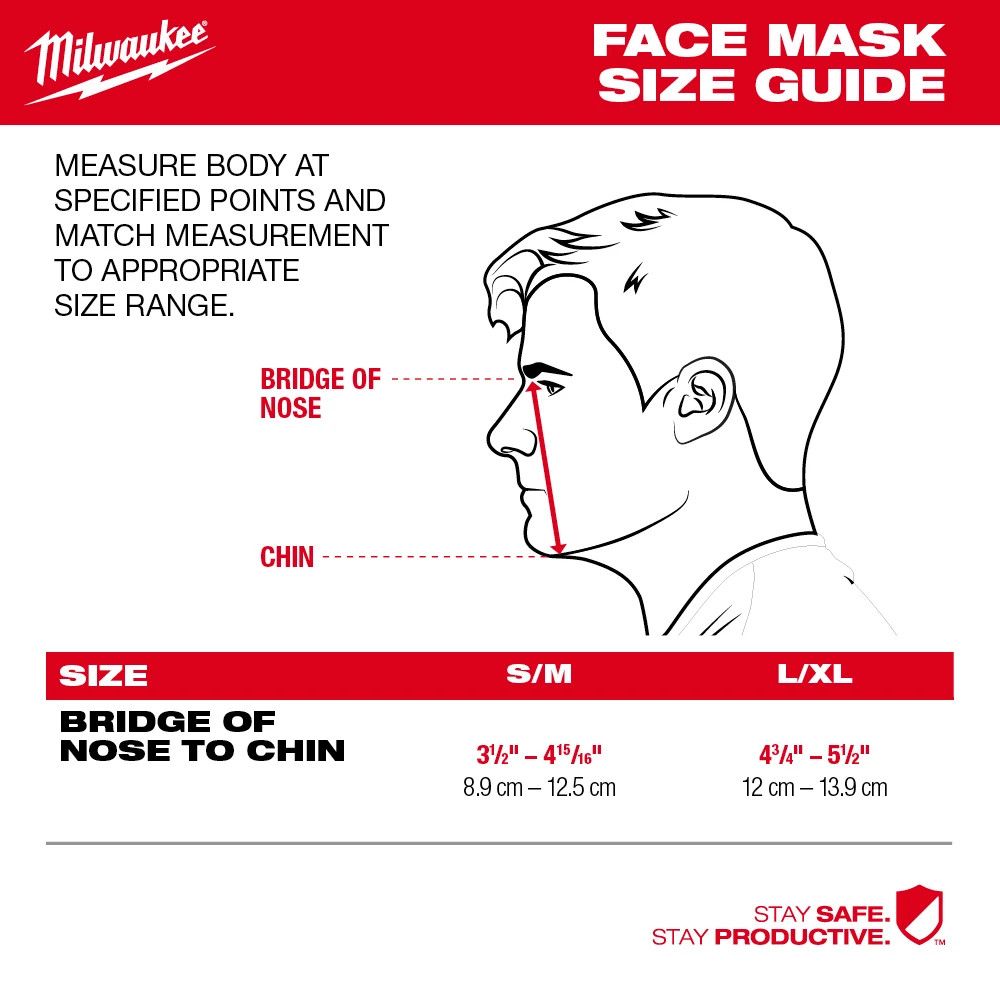 Paquete de 1 máscara facial de 2 capas de Milwaukee