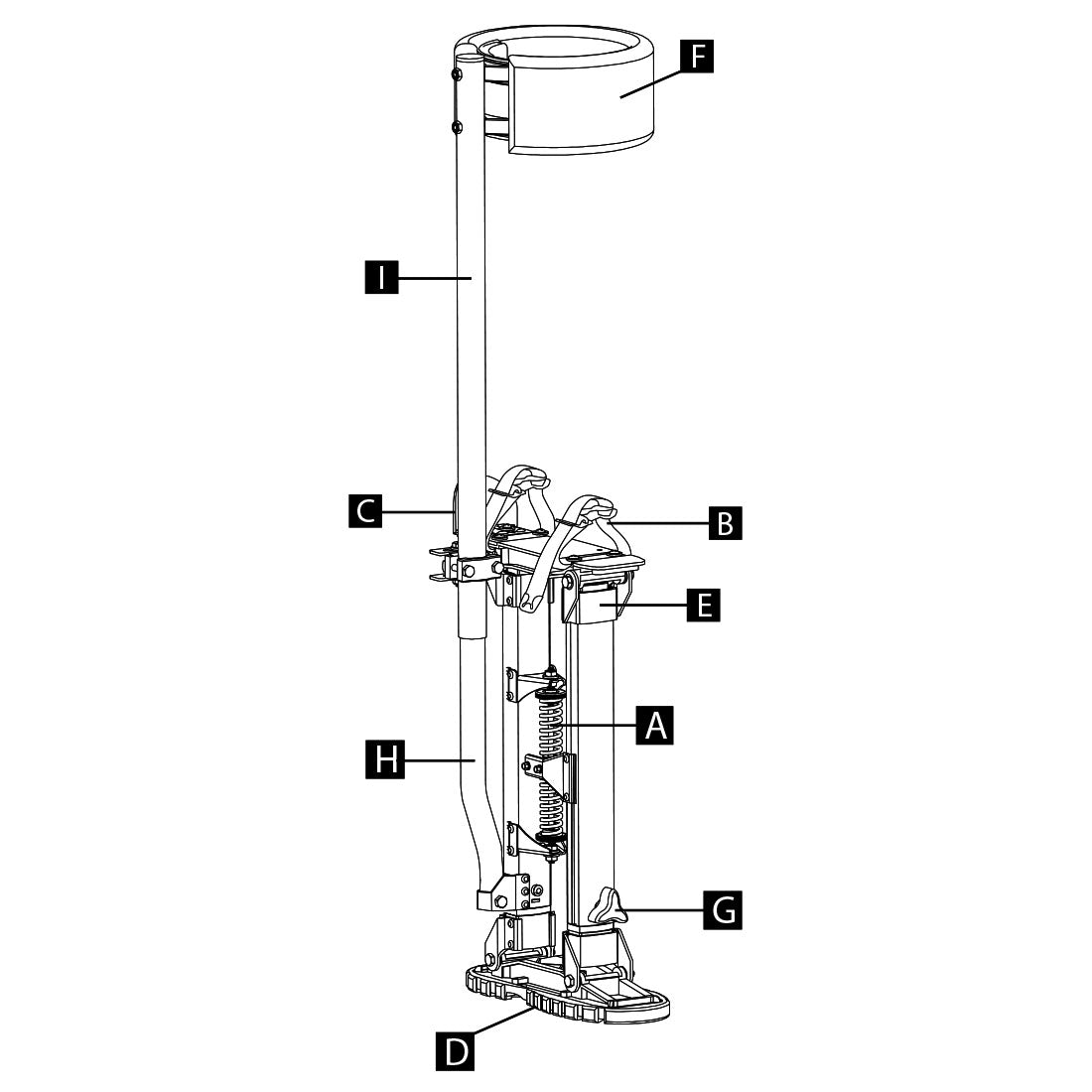 Pièces de rechange pour échasses Metaltech BuildMan pour cloisons sèches